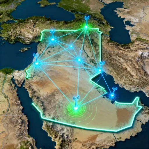 OrbitLink network coverage map of Kuwait